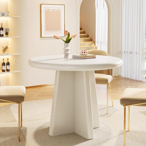 White round dining - round, table