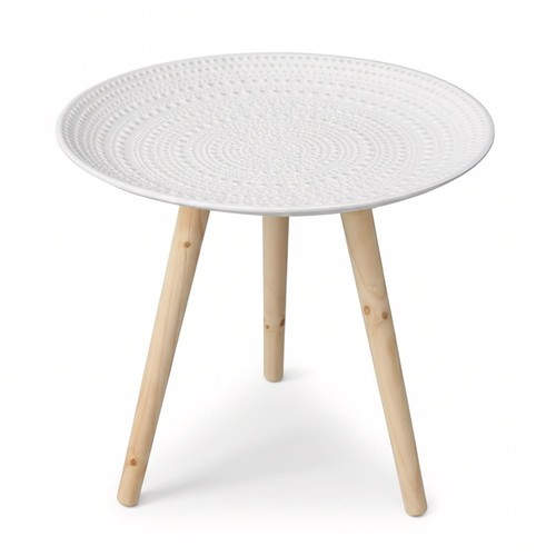 White side table - table, small
