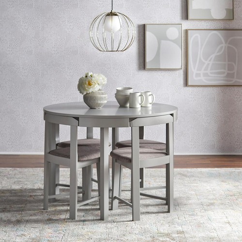 Compact dining set round - compact, grey