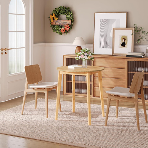 Bamboo dining table round - dining,