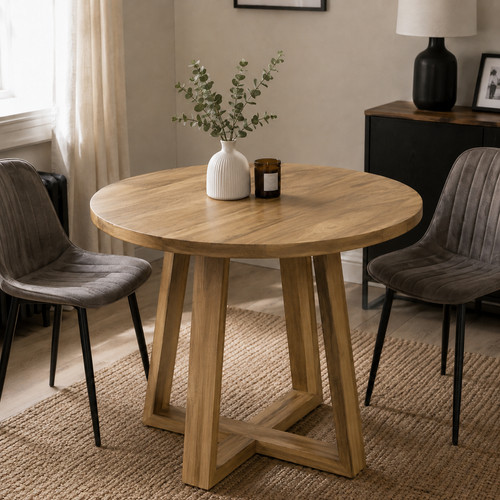 Round dining table - round,