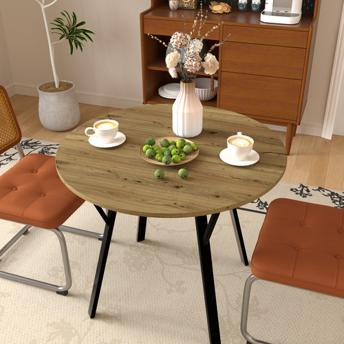 Inch round dining brown - inch,