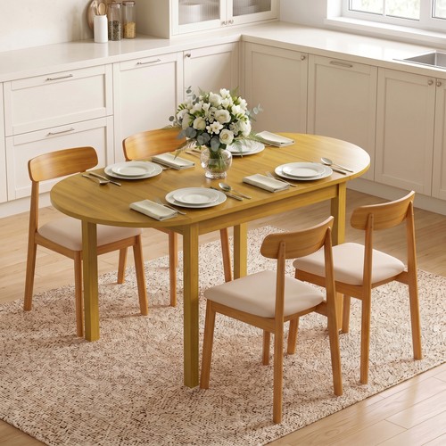 Homcom wood kitchen table - homcom, 55"