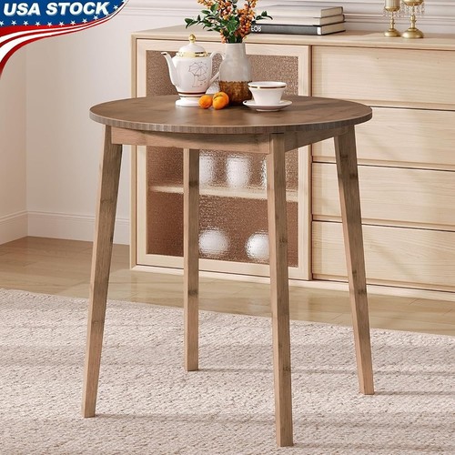 Bamboo round dining table - bamboo,